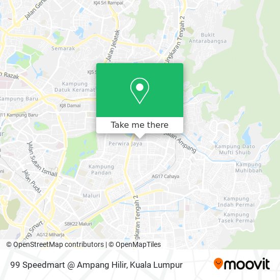 99 Speedmart @ Ampang Hilir map