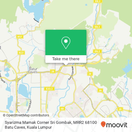 Peta Syarizma Mamak Corner Sri Gombak, MRR2 68100 Batu Caves