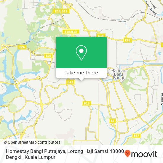 Homestay Bangi Putrajaya, Lorong Haji Samsi 43000 Dengkil map