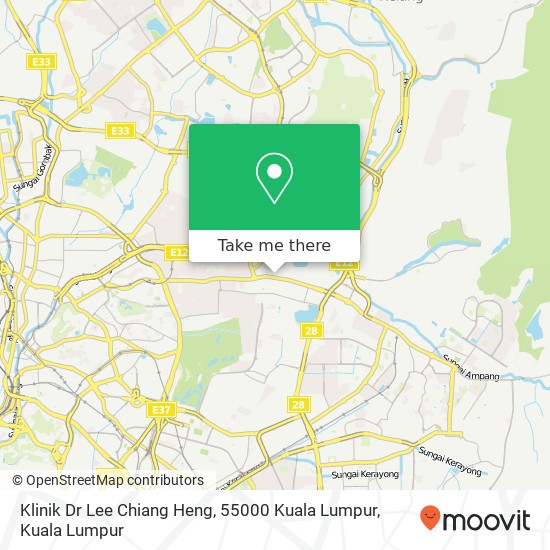 Peta Klinik Dr Lee Chiang Heng, 55000 Kuala Lumpur