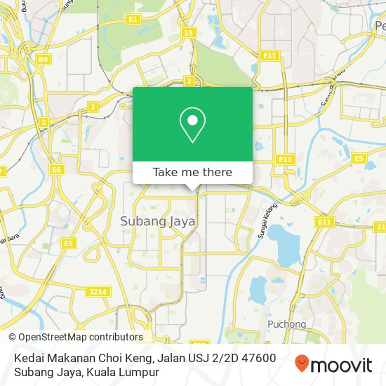 Kedai Makanan Choi Keng, Jalan USJ 2 / 2D 47600 Subang Jaya map