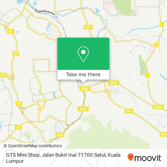 GTS Mini Shop, Jalan Bukit Inai 71700 Setul map