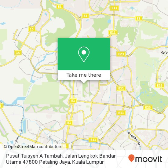 Pusat Tuisyen A Tambah, Jalan Lengkok Bandar Utama 47800 Petaling Jaya map