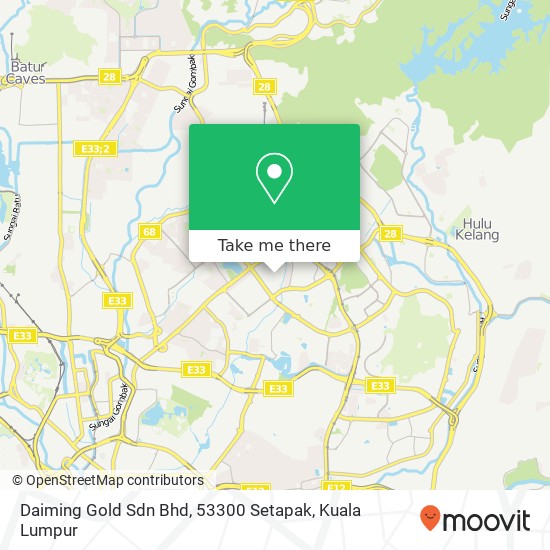 Peta Daiming Gold Sdn Bhd, 53300 Setapak