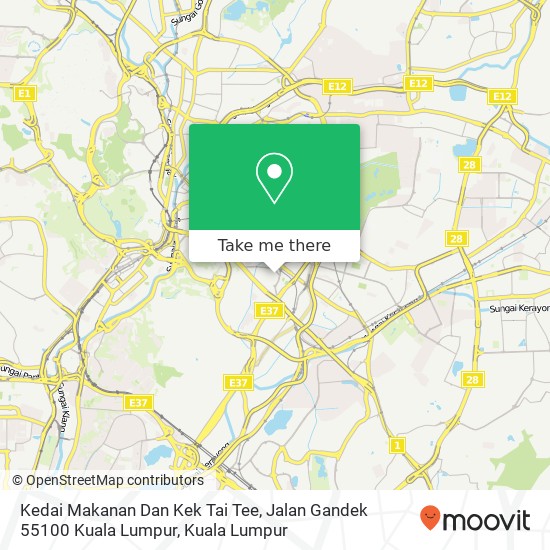 Peta Kedai Makanan Dan Kek Tai Tee, Jalan Gandek 55100 Kuala Lumpur