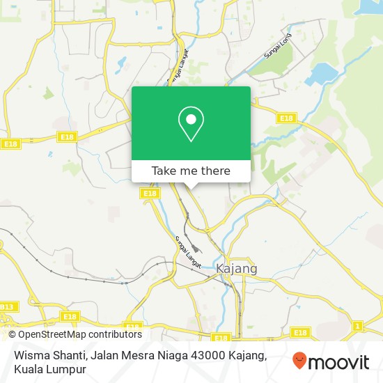 Peta Wisma Shanti, Jalan Mesra Niaga 43000 Kajang