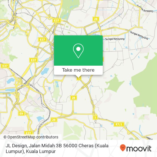 Peta JL Design, Jalan Midah 3B 56000 Cheras (Kuala Lumpur)