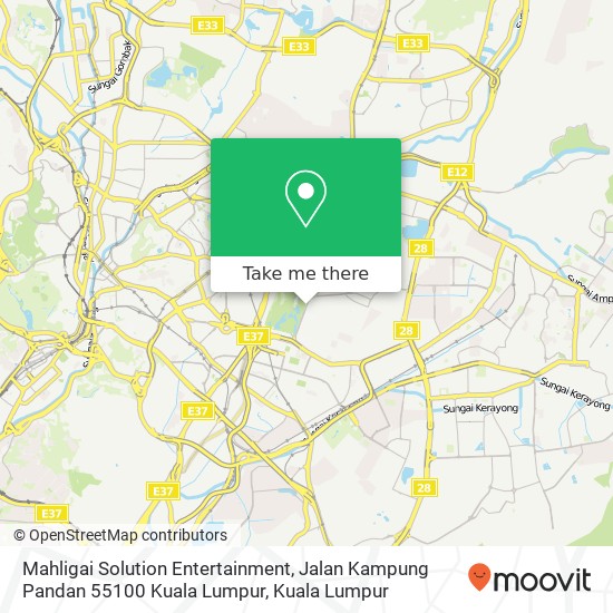 Peta Mahligai Solution Entertainment, Jalan Kampung Pandan 55100 Kuala Lumpur