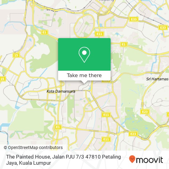 The Painted House, Jalan PJU 7 / 3 47810 Petaling Jaya map