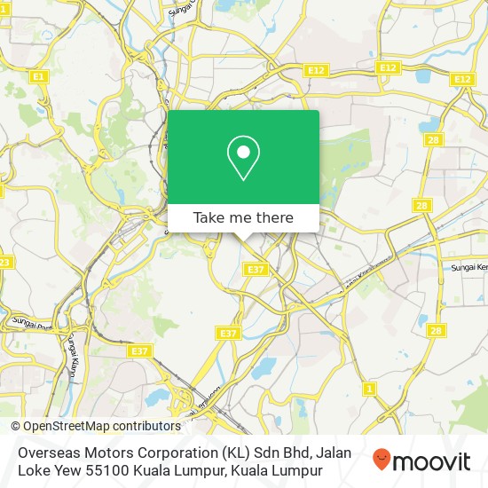 Overseas Motors Corporation (KL) Sdn Bhd, Jalan Loke Yew 55100 Kuala Lumpur map
