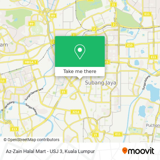 Az-Zain Halal Mart - USJ 3 map