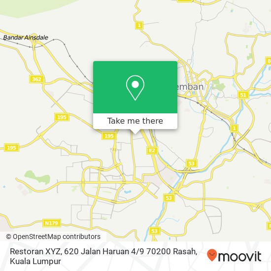 Restoran XYZ, 620 Jalan Haruan 4 / 9 70200 Rasah map