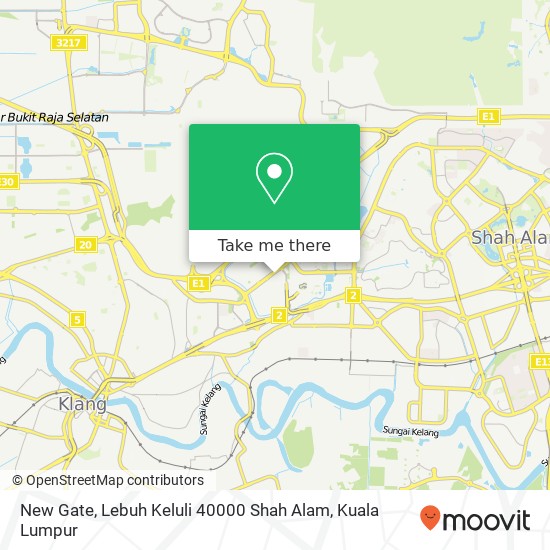 New Gate, Lebuh Keluli 40000 Shah Alam map