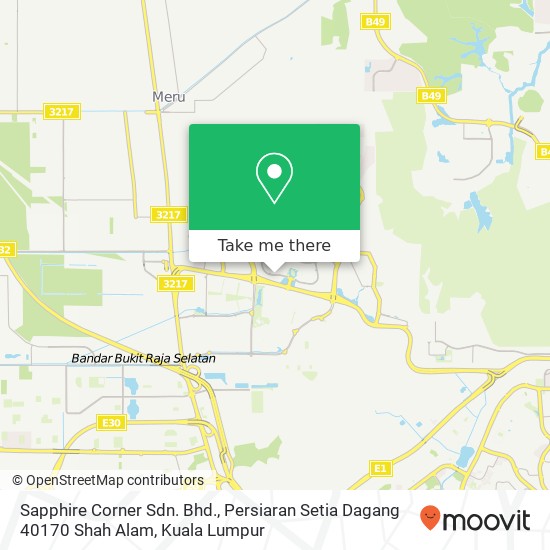Sapphire Corner Sdn. Bhd., Persiaran Setia Dagang 40170 Shah Alam map