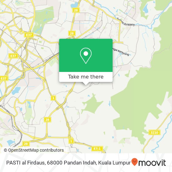 PASTI al Firdaus, 68000 Pandan Indah map