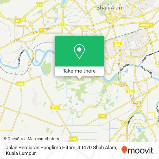Jalan Persiaran Panglima Hitam, 40470 Shah Alam map