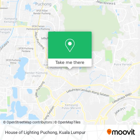 House of Lighting Puchong map