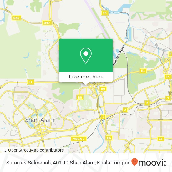 Surau as Sakeenah, 40100 Shah Alam map