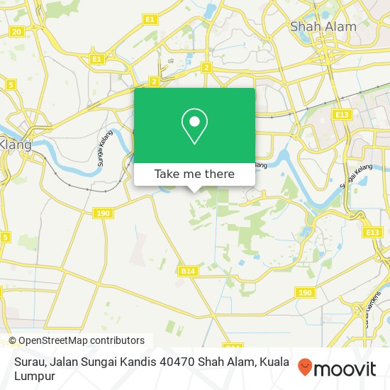 Surau, Jalan Sungai Kandis 40470 Shah Alam map