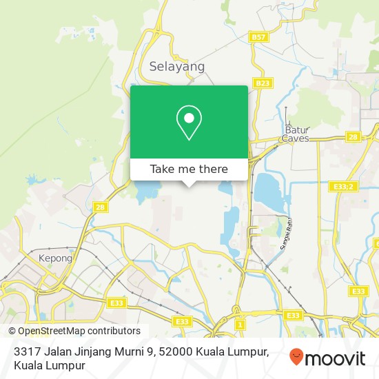 3317 Jalan Jinjang Murni 9, 52000 Kuala Lumpur map