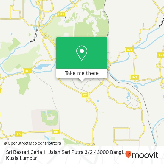 Sri Bestari Ceria 1, Jalan Seri Putra 3 / 2 43000 Bangi map