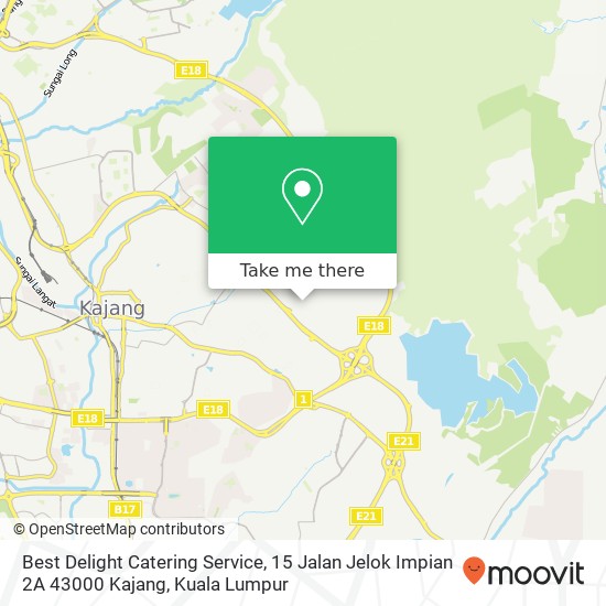 Best Delight Catering Service, 15 Jalan Jelok Impian 2A 43000 Kajang map