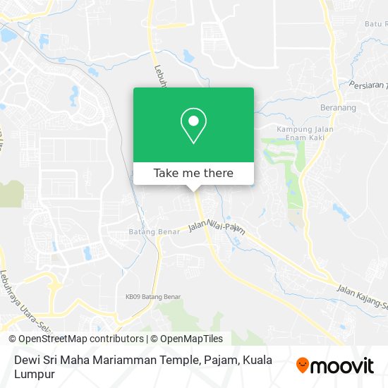 Peta Dewi Sri Maha Mariamman Temple, Pajam