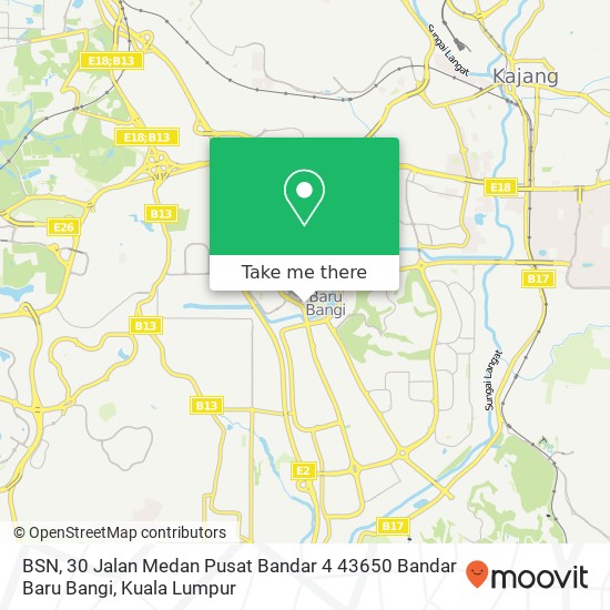 BSN, 30 Jalan Medan Pusat Bandar 4 43650 Bandar Baru Bangi map
