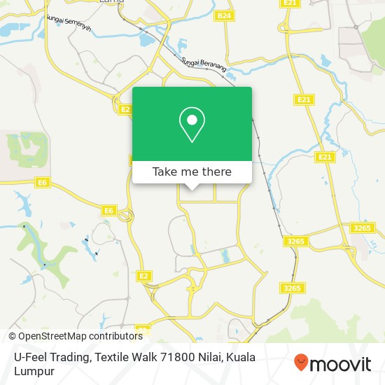 Peta U-Feel Trading, Textile Walk 71800 Nilai