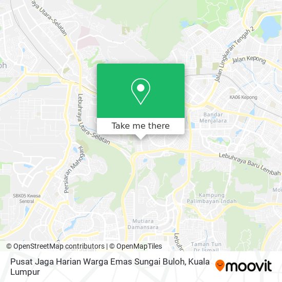 Peta Pusat Jaga Harian Warga Emas Sungai Buloh