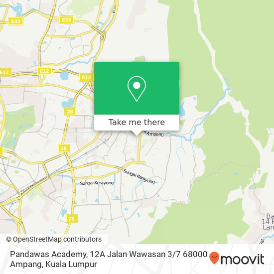 Pandawas Academy, 12A Jalan Wawasan 3 / 7 68000 Ampang map