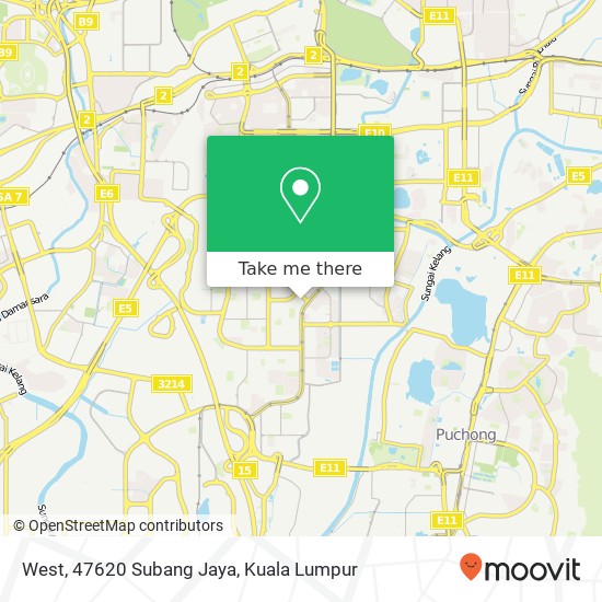 West, 47620 Subang Jaya map