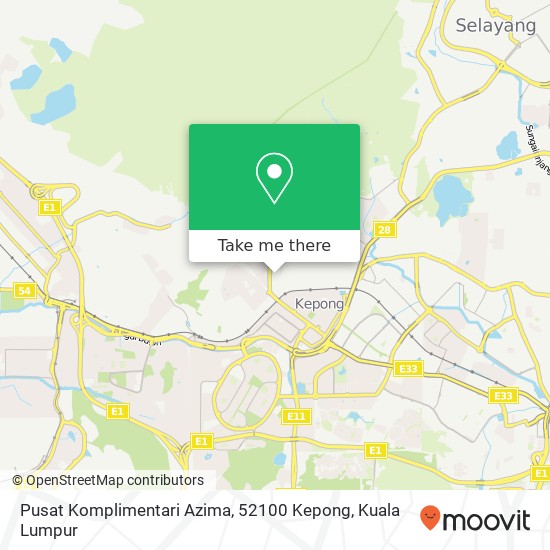 Peta Pusat Komplimentari Azima, 52100 Kepong