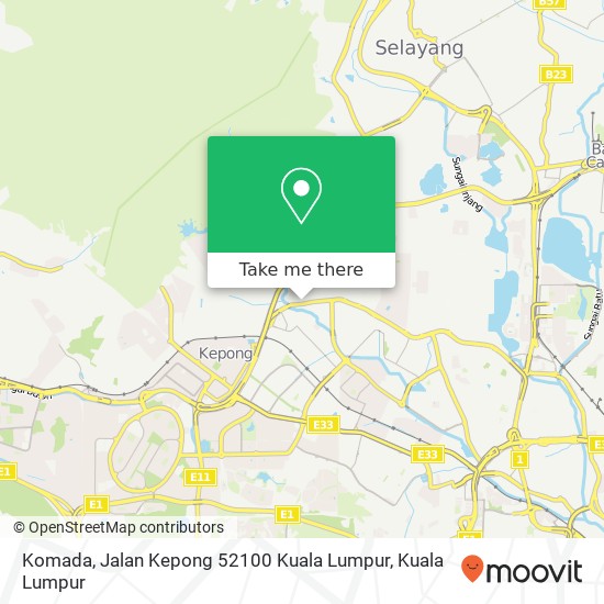 Komada, Jalan Kepong 52100 Kuala Lumpur map