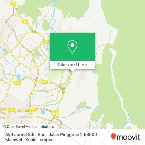 Alphabond Sdn. Bhd., Jalan Pinggiran 2 68000 Melawati map