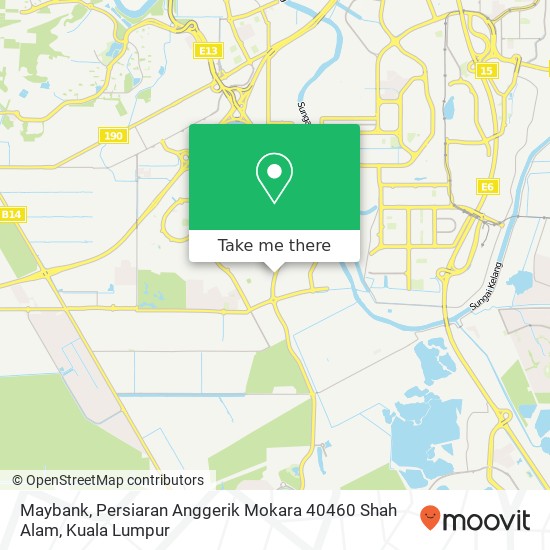 Peta Maybank, Persiaran Anggerik Mokara 40460 Shah Alam