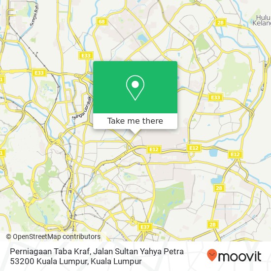 Perniagaan Taba Kraf, Jalan Sultan Yahya Petra 53200 Kuala Lumpur map