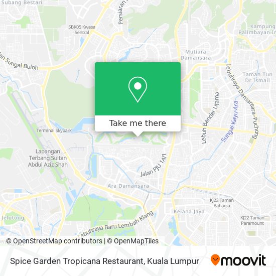 Spice Garden Tropicana Restaurant map