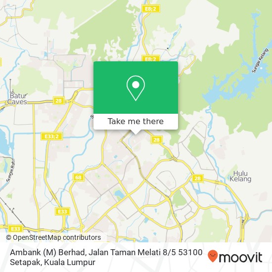 Ambank (M) Berhad, Jalan Taman Melati 8 / 5 53100 Setapak map