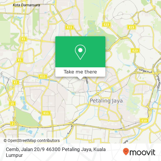 Peta Cemb, Jalan 20 / 9 46300 Petaling Jaya