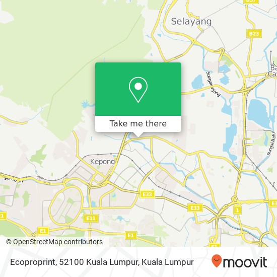 Ecoproprint, 52100 Kuala Lumpur map