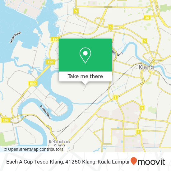 Each A Cup Tesco Klang, 41250 Klang map
