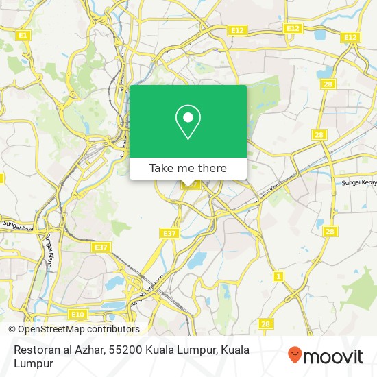 Peta Restoran al Azhar, 55200 Kuala Lumpur