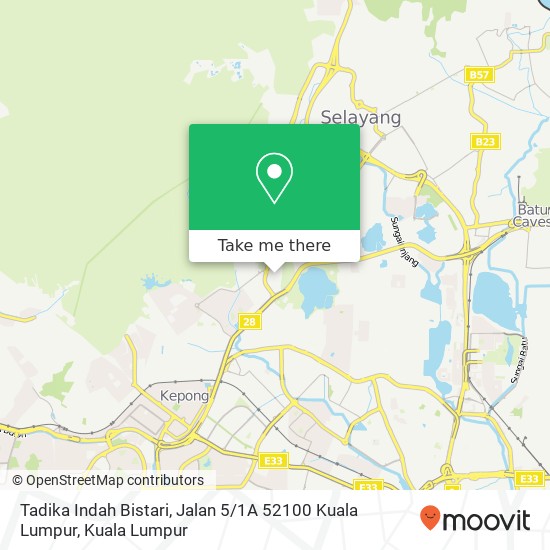 Tadika Indah Bistari, Jalan 5 / 1A 52100 Kuala Lumpur map