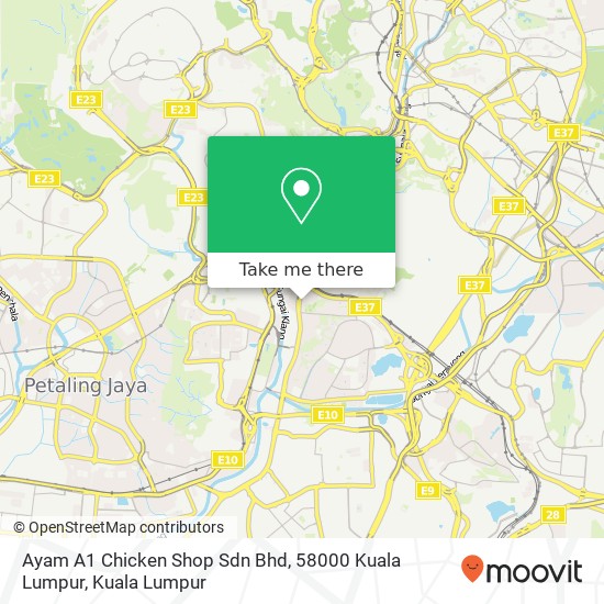 Peta Ayam A1 Chicken Shop Sdn Bhd, 58000 Kuala Lumpur