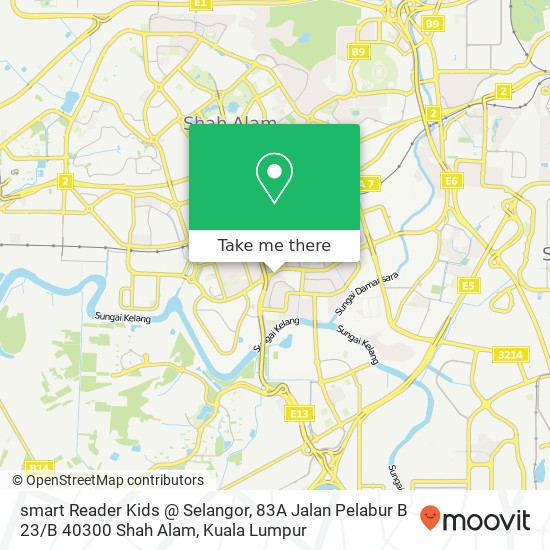 Peta smart Reader Kids @ Selangor, 83A Jalan Pelabur B 23 / B 40300 Shah Alam