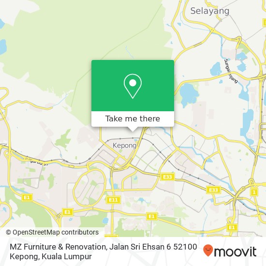 MZ Furniture & Renovation, Jalan Sri Ehsan 6 52100 Kepong map