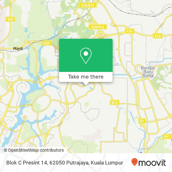 Blok C Presint 14, 62050 Putrajaya map