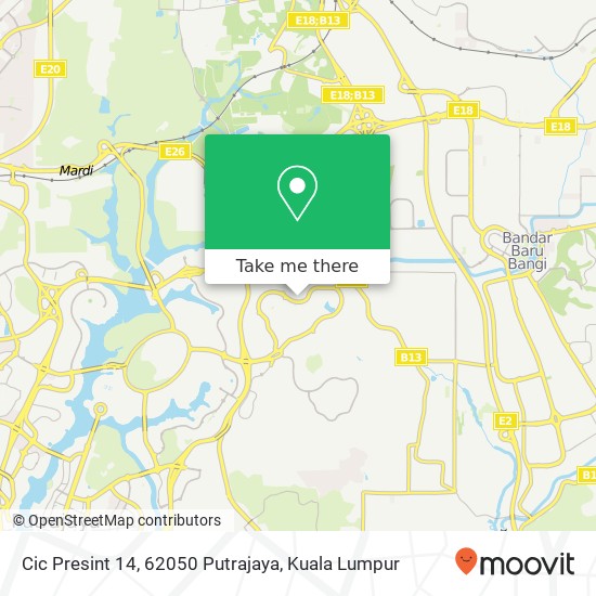Peta Cic Presint 14, 62050 Putrajaya