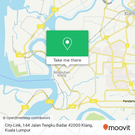 Peta City-Link, 144 Jalan Tengku Badar 42000 Klang